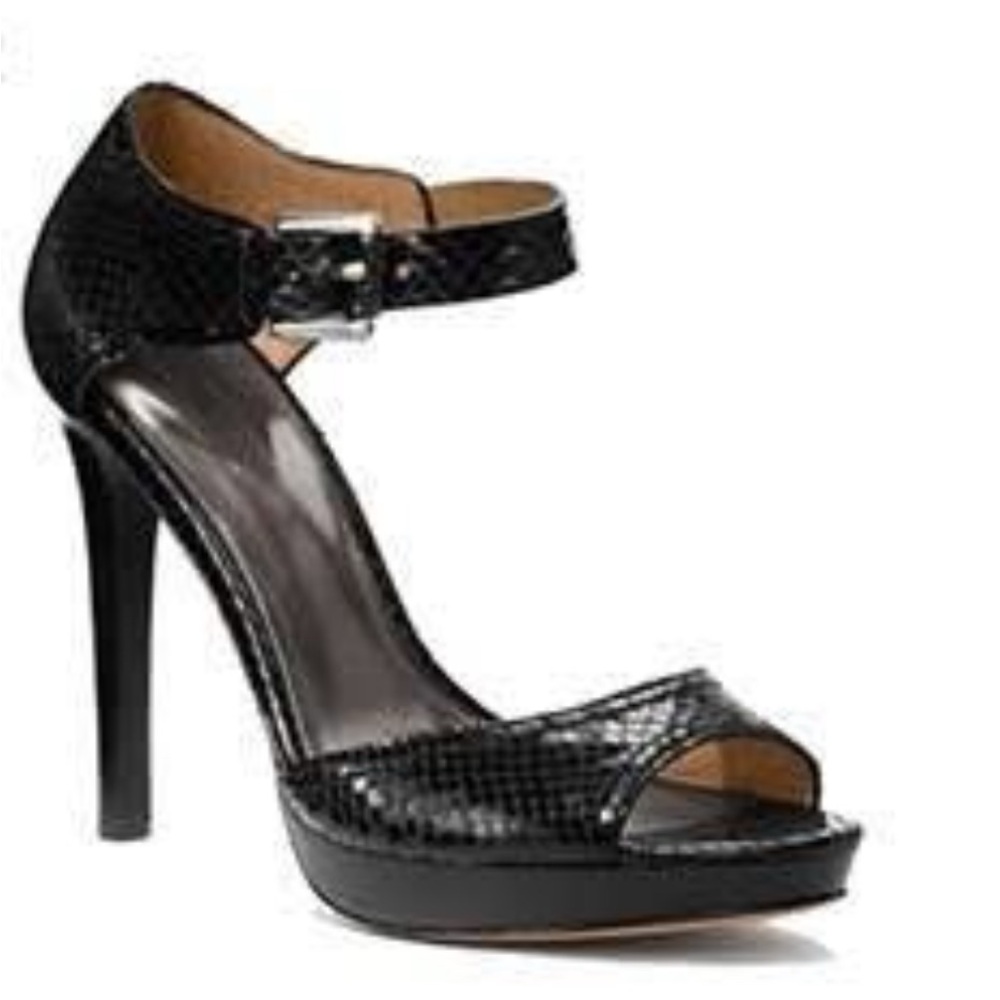 Coach Black Python Sistine Heel Pumps - image 1